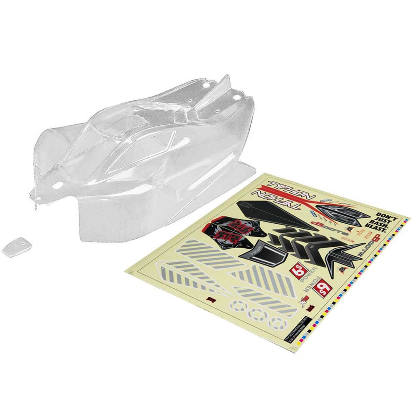 Z-AR406106 Arrma Body Clear W/ Decals Typhon 6S BLX AR406106 - Image 1