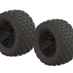 Arrma dBoots Fortress MT Tire Set Glued Blk (2) AR550044