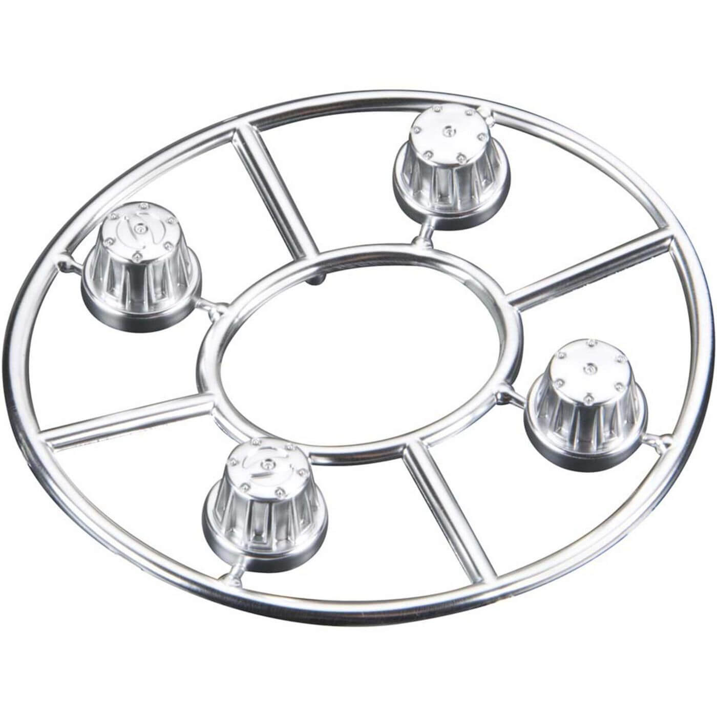 Z-AX8080 Axial Hub Cover Set Satin Chrome (4) AX8080 - Image 1