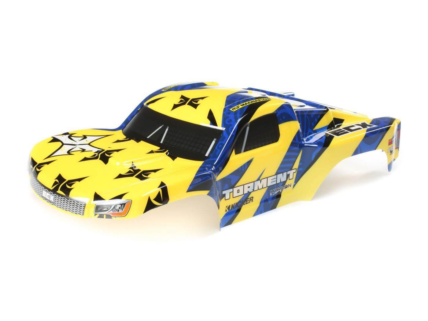 Z-ECX230040 ECX Body, Yellow/Blue: 1:10 2wd Torment ECX230040 - Image 1