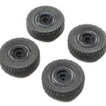 ECX F/R PrmntTire, Black(4): 1/24 Barrage: RTR ECX40010