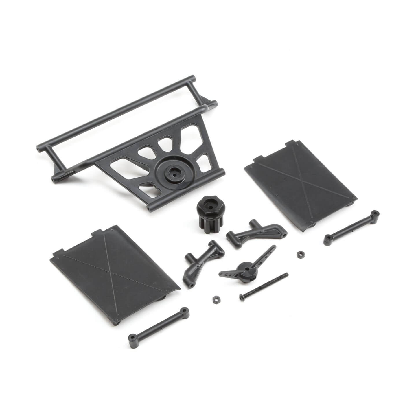Z-LOS251078 Losi Cage Rear, Tower Supports,Mud Guards: SuperRockRey LOS251078 - Image 1