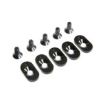 Losi EngineMntInsert&Screws, BLK, 18T(5): 5ive-T 2.0 LOS252099