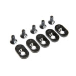 Losi EngineMntInsert&Screws, BLK, 19.5T(5): 5ive-T 2.0 LOS252102