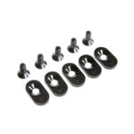 Losi EngineMntInsert&Screws, BLK, 20T(5): 5ive-T 2.0 LOS252103