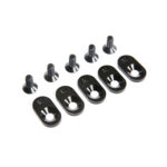 Losi EngineMntInsert&Screws, BLK, 21T(5): 5ive-T 2.0 LOS252105