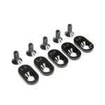 Losi EngineMntInsert&Screws, BLK, 21.5T(5): 5ive-T 2.0 LOS252106