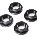 Losi 17mm Flanged Wheel Nut, Black (4): Super Rock Rey LOS252112