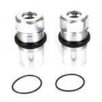 Losi Fr/Rr Shock Body, Cap, AL, Slvr(2): MTXL LOS253019