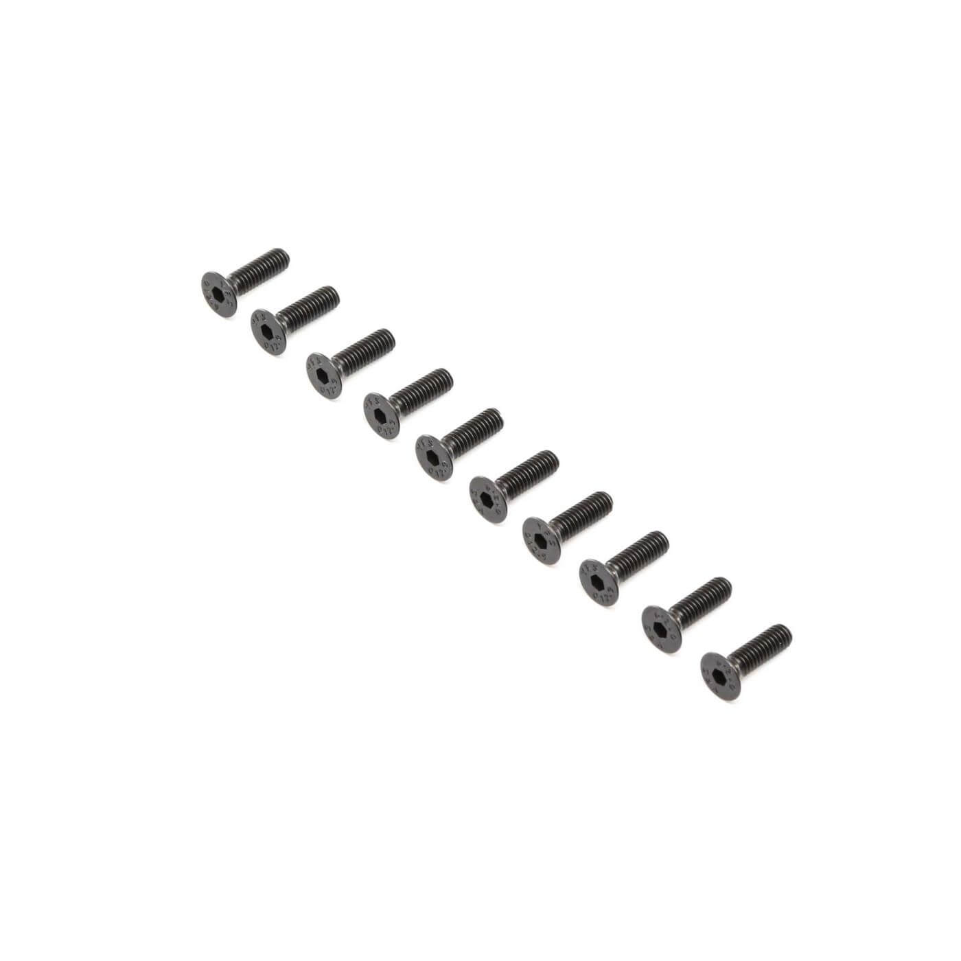 Z-LOS255019 Losi Flat Head Screws, Stl, BO, M4 x 14mm (10) LOS255019 - Image 1