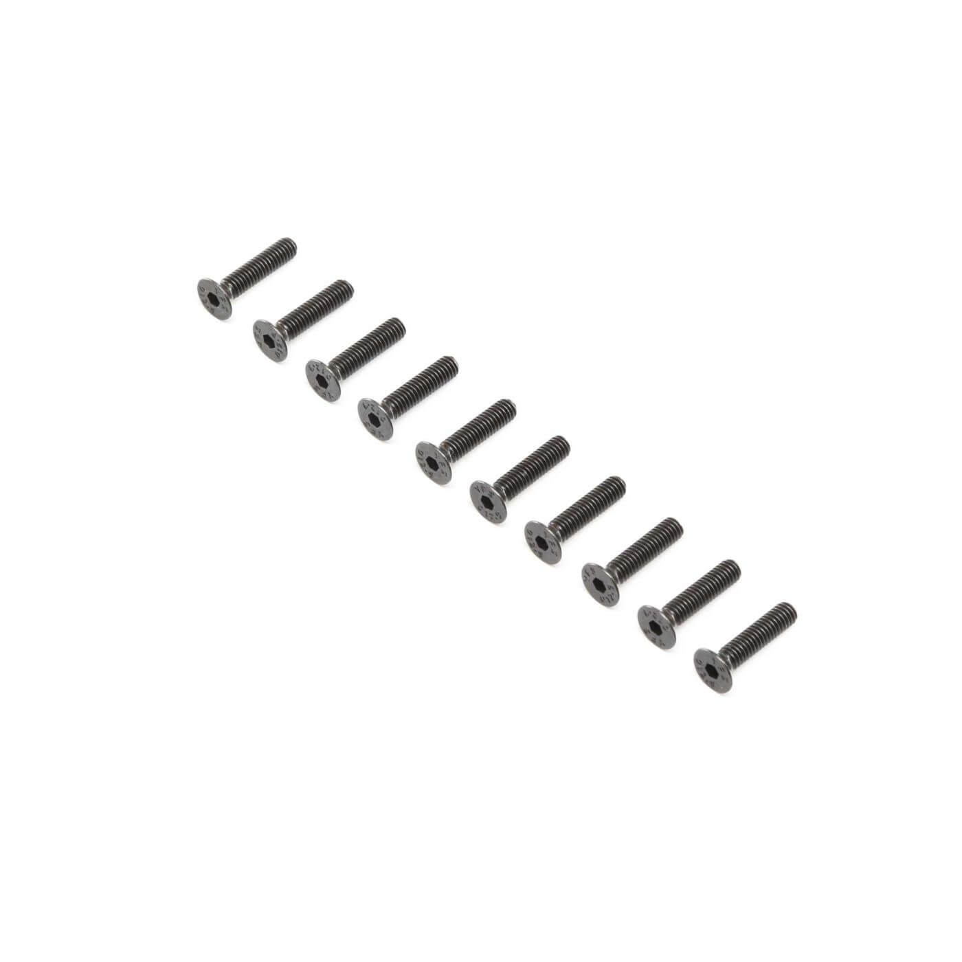 Z-LOS255020 Losi Flat Head Screws, Stl, BO, M4 x 18mm (10) LOS255020 - Image 1
