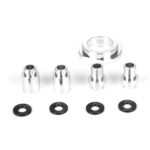 Losi Engine Mount Spacer & Clutch Mount, AL, Slvr: MTXL LOS256008
