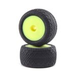Losi BK Bar Tires, Fr/Rr Mounted, Yellow: Mini-T 2.0 LOS41008