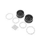 Losi Wheel, Black; Beadlock, Silver (2): DBXL-E LOS45015