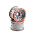 Losi Wheel, Silver (2): Super Rock Rey LOS45027