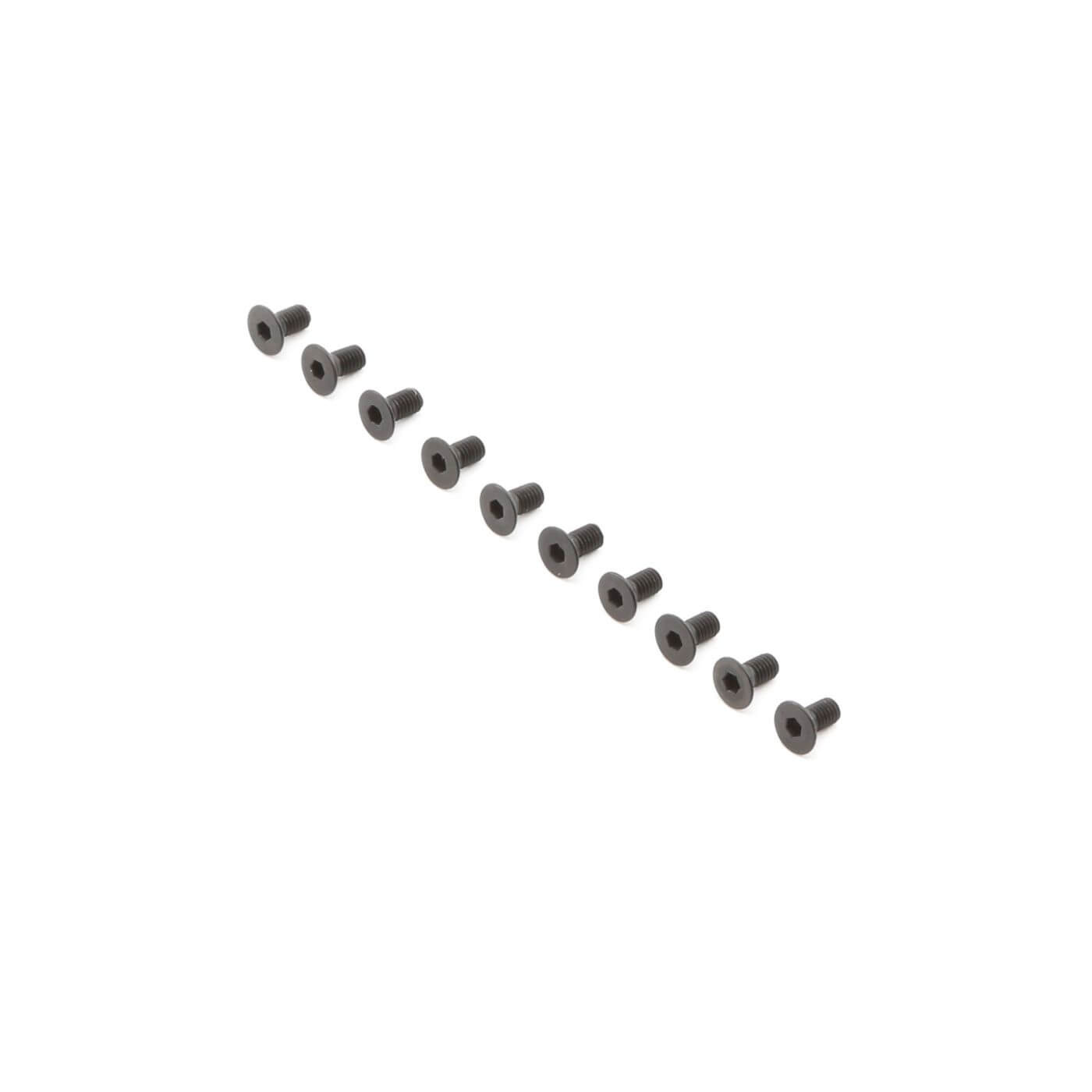 Z-TLR235008 Team Losi Racing Flat Head Screws, M3 x 6mm (10) TLR235008 - Image 1