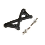 Team Losi Racing Carbon Front Tower +2mm w/Ti Standoffs: 22 5.0 TLR334061