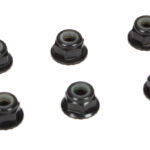 Team Losi Racing 4mm Aluminum Serrated Lock Nuts, Black (6) TLR336000