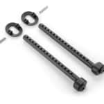 Xray Composite Front Eccentric 6mm Body Mount Set +1mm Height XR301327