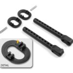 Xray Rear Body Mount Set +1mm Height XR301333