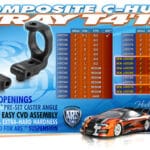 Xray Composite C-Hub Right - 4? Deg. - Graphite (Ecs) XR302383