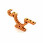Xray T4 Alu Lower Adj. Bulkhead - Front R / Rear L - Orange --- Replaced With #302762-O XR302760-O