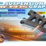 Xray Ars - Active Rear Suspension Arm - Graphite - 1-Hole XR303171
