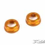 Xray T4 Alu Shock Cap-Nut With Vent Hole - Orange (2) XR308353-O