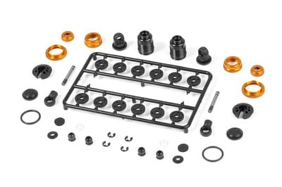 338000-O_piw Xray Alu Shock Absorber-Set - Low Profile - Orange (2) XR338000-O - Image 1