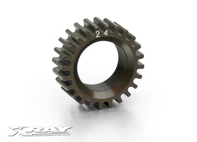 338524_1_piw Xray Xca Alu 7075 T6 Hardcoated Pinion Gear - 24T (2Nd) XR338524 - Image 1