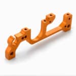 Xray Alu Lower Bulkhead Front - Swiss 7075 T6 - Left XR342025