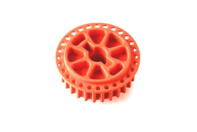 XR345888-O_1_piw Xray Low Friction Composite Side Belt Pulley 28T - Front - Graphite XR345888-O - Image 1