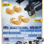 Xray Brass Rear Upright Weight 15G (2) XR351182