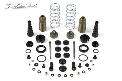 358103_1_piw Xray Xb808 Front Shock Absorbers + Boots Complete Set (2) --- Replaced With #358104 XR358103 - Image 1