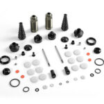 Xray Xb8 Front Shock Absorbers + Boots Complete Set (2) XR358105