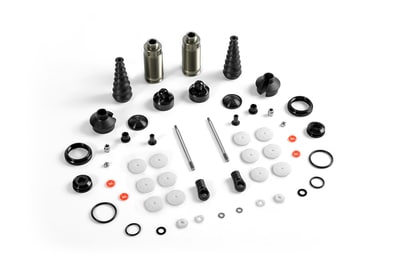 XR358206_01_piw Xray Xb8'16 Rear Shock Absorbers + Boots Complete Set - V2 (2) XR358206 - Image 1