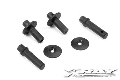 361320_piw Xray Body Mount, Battery Mount - V2 & Wing Shim (2) XR361320 - Image 1