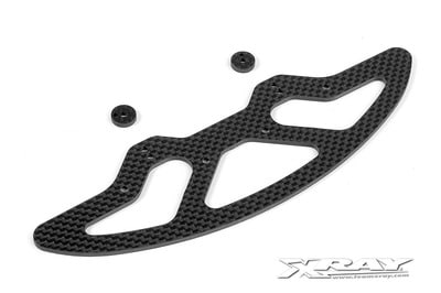 371040_1_piw Xray X10 Graphite 2.5mm Front Bumper & Shims - V2 XR371040 - Image 1