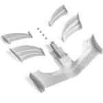 Xray X1 Composite Adjustable Front Wing - White - Ets Approved XR371203