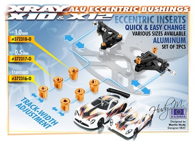 372317-O_1_piw Xray Alu Eccentric Bushing 0.5mm - Orange (2) XR372317-O - Image 1