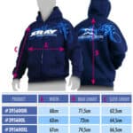 Xray Sweater Hooded With Zipper - Blue (M) XR395600M