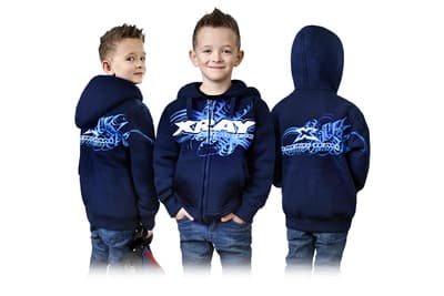 XR395601M_01_piw Xray Junior Sweater Hooded With Zipper - Blue (M) XR395601M - Image 1