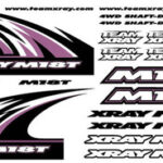 Xray M18T Sticker For Body - White XR397341