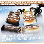 Xray Xb808 Wing Sticker - Die-Cut - White XR397356