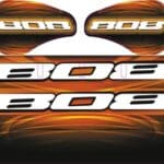 Xray Xb808 Wing Sticker - Die-Cut - Black XR397357