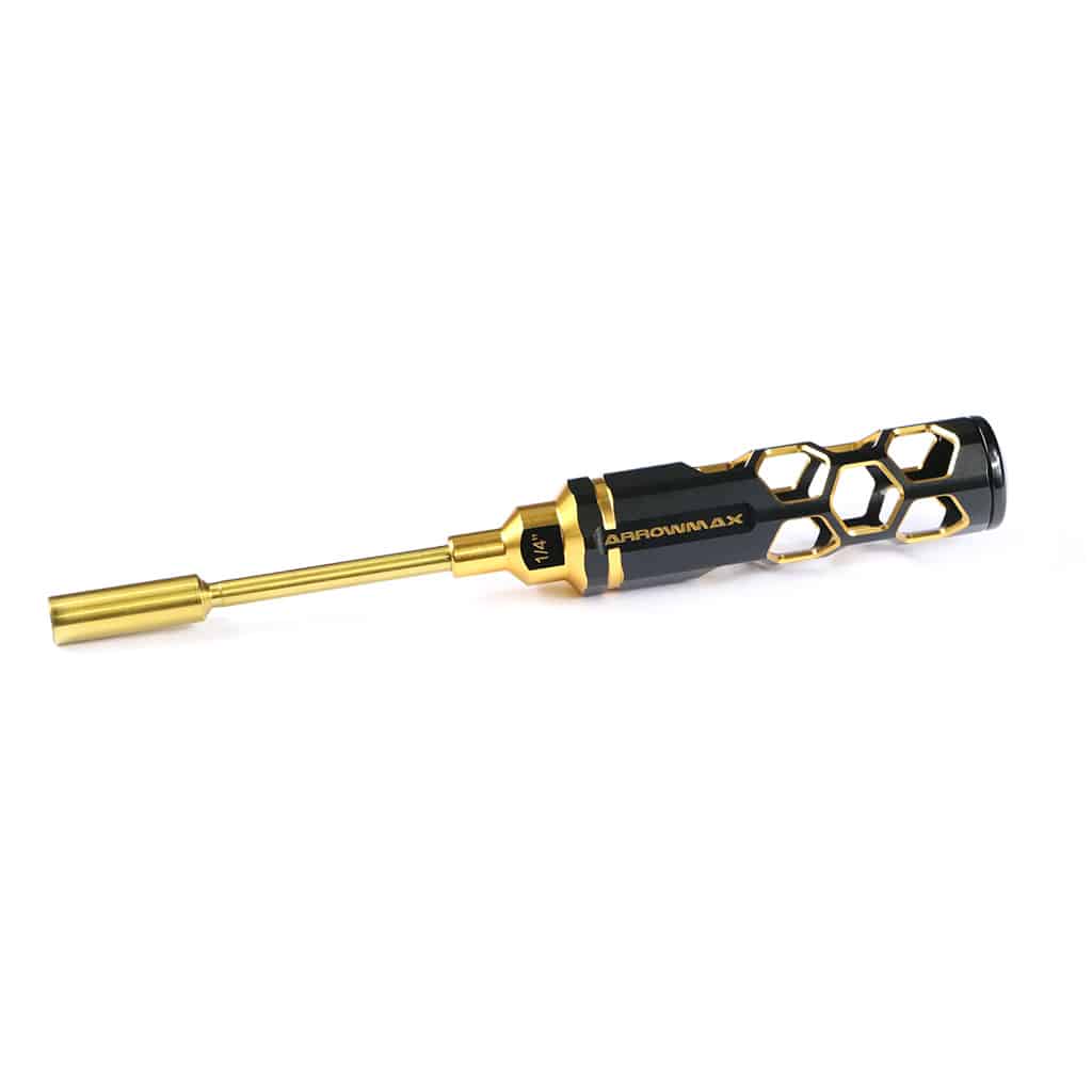 am450263bg_1 Arrowmax Nut Driver 1/4"(6.35mm)x 100mm Black Golden AM450263BG - Image 1