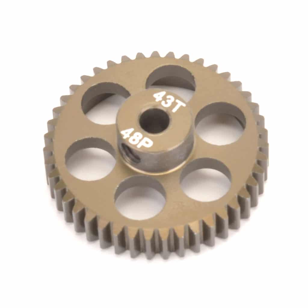 cr4843_1 Core RC Pinion Gear 48DP 43T (7075 Hard) CR4843 - Image 1