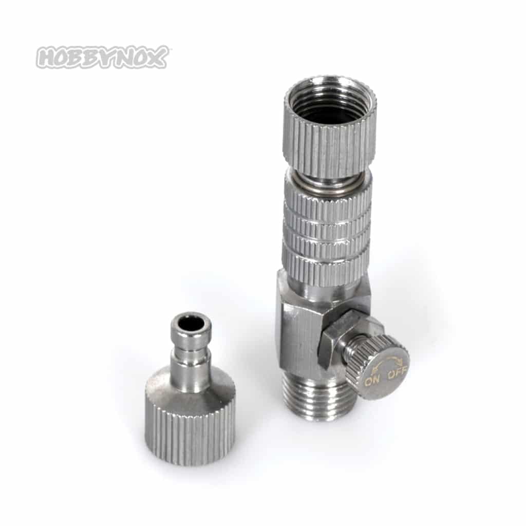 hn012-01_1 Hobbynox Airbrush Quick Coupler MPC G1/8 - 2 Male Parts HN012-01 - Image 1
