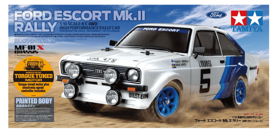 Tamiya MF01X Ford Escort MK.II Rally Painted Body (MF-01X) 58687