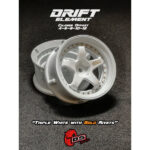 DS Racing Drift Element Wheel Triple White with Gold Rivets (2pk) DE-004
